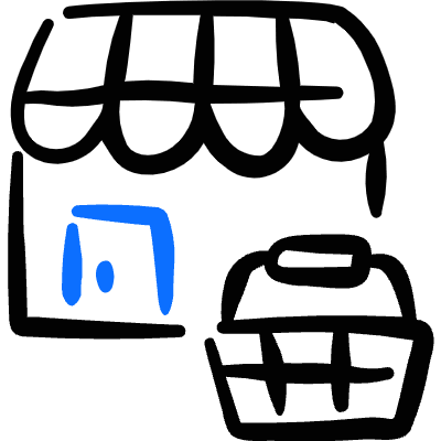 Shop Cart Icon from Freehand Duotone Set