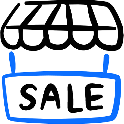 Shop Sale 1 Icon from Freehand Duotone Set