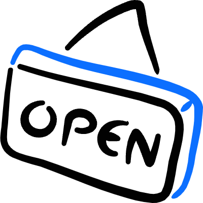 Shop Sign Open Icon from Freehand Duotone Set