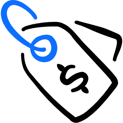 Tag Dollar Price Icon from Freehand Duotone Set