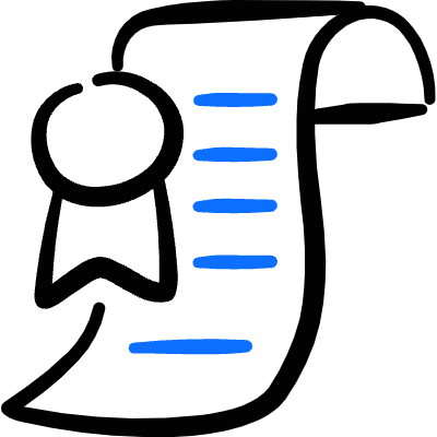 Certified Certificate Icon from Freehand Duotone Set