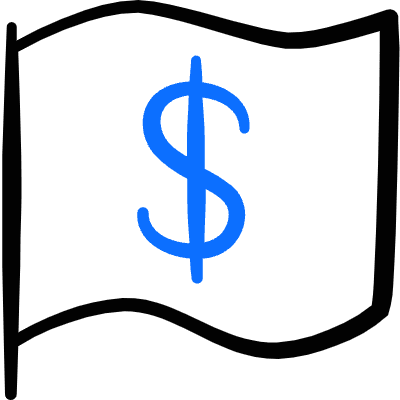Flag Plain Cash Icon from Freehand Duotone Set