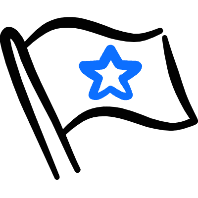 Flag Plain Star 1 Icon from Freehand Duotone Set