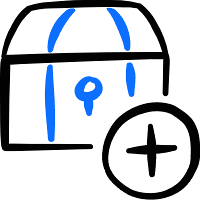 Gaming Treasure Add Icon from Freehand Duotone Set