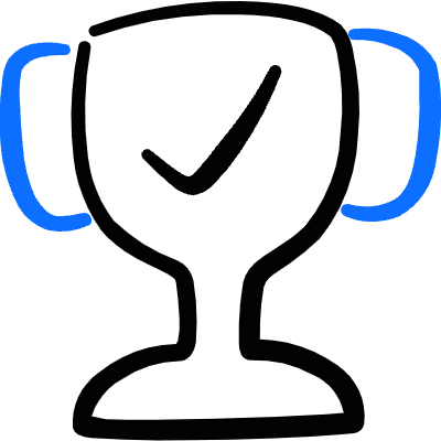 Gaming Trophy Check Icon from Freehand Duotone Set