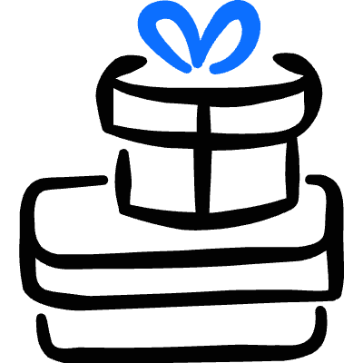 Gift Box Icon from Freehand Duotone Set
