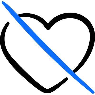 Dislike Heart Cancel Icon from Freehand Duotone Set