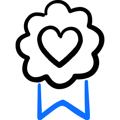 Love It Badge 5 Icon from Freehand Duotone Set