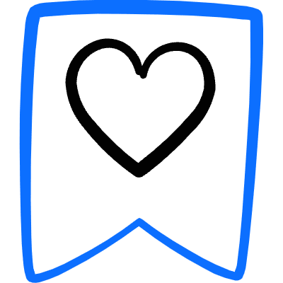 Love It Bookmark Icon from Freehand Duotone Set