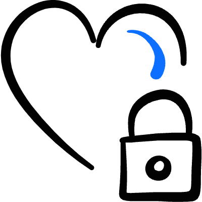 Love It Lock Icon from Freehand Duotone Set