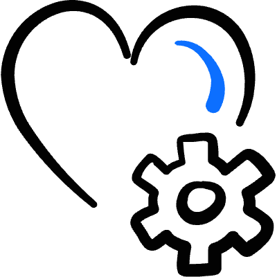 Love It Settings Icon from Freehand Duotone Set