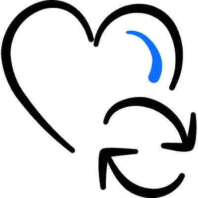 Love It Sync Icon from Freehand Duotone Set