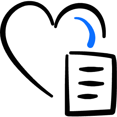 Love It Text Icon from Freehand Duotone Set