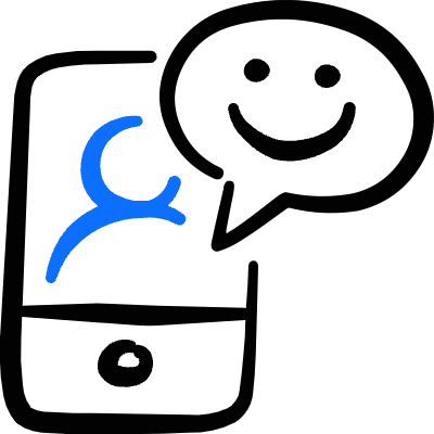 Mood Happy Smartphone Icon from Freehand Duotone Set