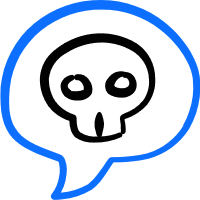 Mood Skull Bubble Icon from Freehand Duotone Set