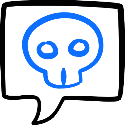 Mood Skull Chat Icon from Freehand Duotone Set