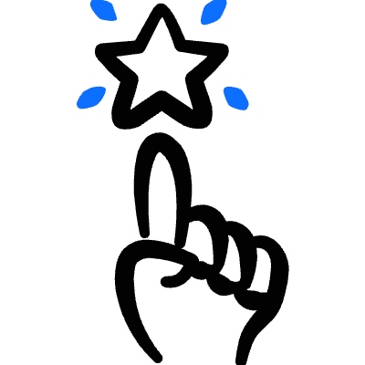Ranking Hand Star Icon from Freehand Duotone Set