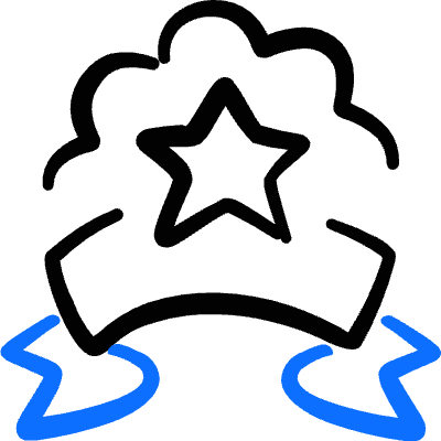 Ranking Ribbon Stars Three Icon from Freehand Duotone Set