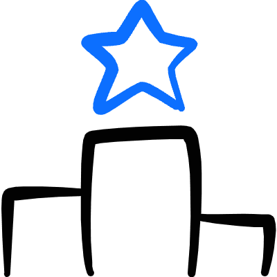 Ranking Star Top Icon from Freehand Duotone Set