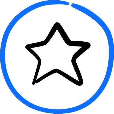 Rating Star Circle Icon from Freehand Duotone Set