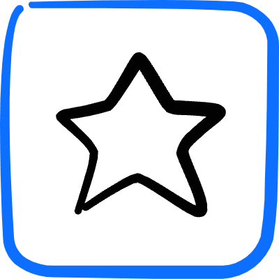 Rating Star Square Icon from Freehand Duotone Set