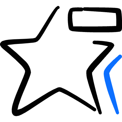 Rating Star Subtract Icon from Freehand Duotone Set