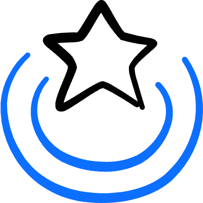Rating Star Top Icon from Freehand Duotone Set