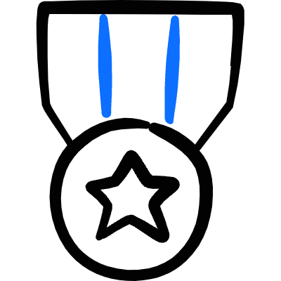 Award Medal Star 2 Icon from Freehand Duotone Set