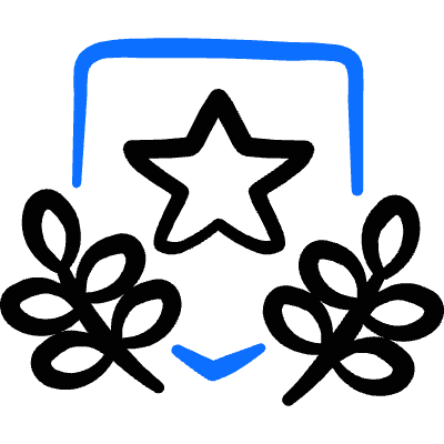 Award Star Shield Plant Icon from Freehand Duotone Set