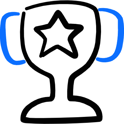 Award Trophy Star Icon from Freehand Duotone Set