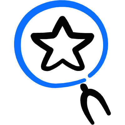 Trends Search Favorite Star Icon from Freehand Duotone Set