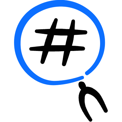 Trends Search Hashtag Icon from Freehand Duotone Set