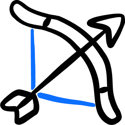 Archery Bow 1 Icon from Freehand Duotone Set