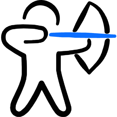 Archery Person Icon from Freehand Duotone Set