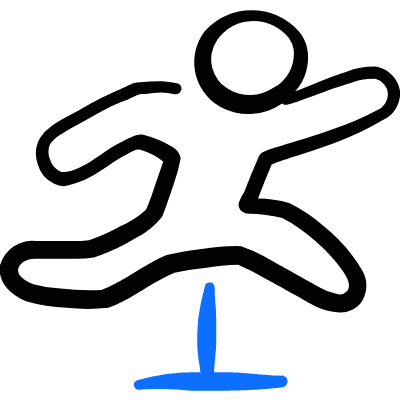 Athletics Jumping Person Icon from Freehand Duotone Set