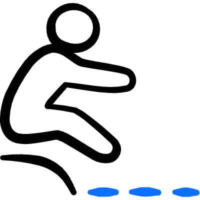 Athletics Long Jumping Icon from Freehand Duotone Set