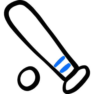 Baseball Bat Ball Icon from Freehand Duotone Set