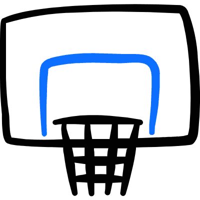 Basketball Hoop Icon from Freehand Duotone Set