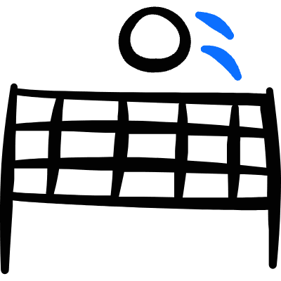 Volleyball Net Icon from Freehand Duotone Set
