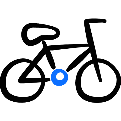 Biking Bicycle Icon from Freehand Duotone Set