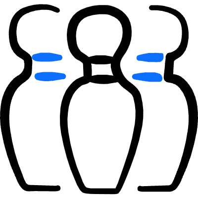 Bowling Pins Icon from Freehand Duotone Set