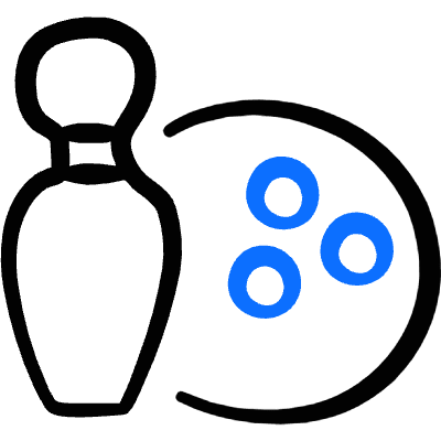 Bowling Set Icon from Freehand Duotone Set