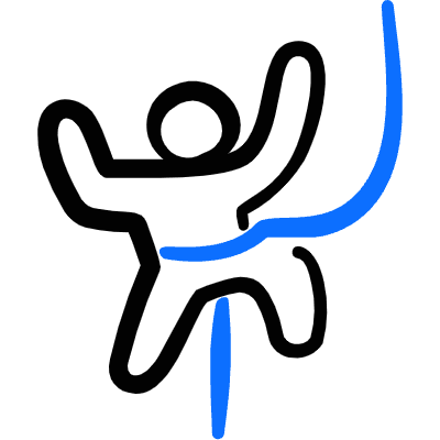 Climbing Sports Icon from Freehand Duotone Set