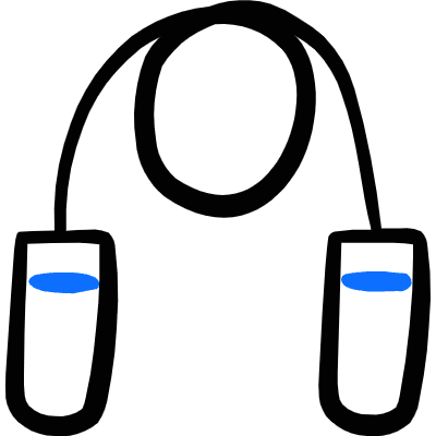 Fitness Jumping Rope Icon from Freehand Duotone Set