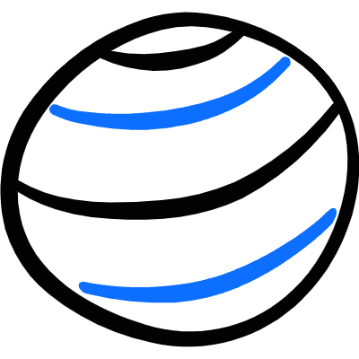 Fitness Pilates Ball Icon from Freehand Duotone Set