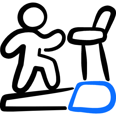 Fitness Treadmill 2 Icon from Freehand Duotone Set