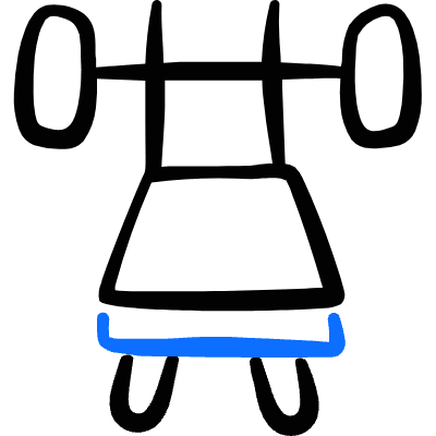 Fitness Weighlifting Bench Icon from Freehand Duotone Set