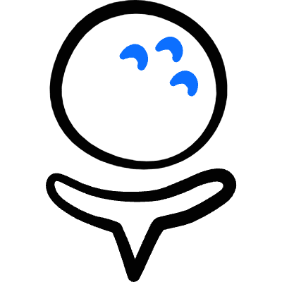 Golf Ball Icon from Freehand Duotone Set