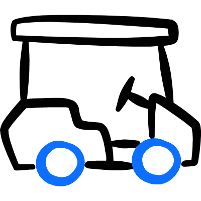 Golf Cart Icon from Freehand Duotone Set