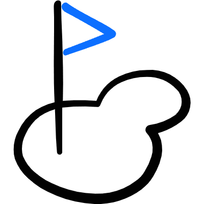 Golf Hole 1 Icon from Freehand Duotone Set